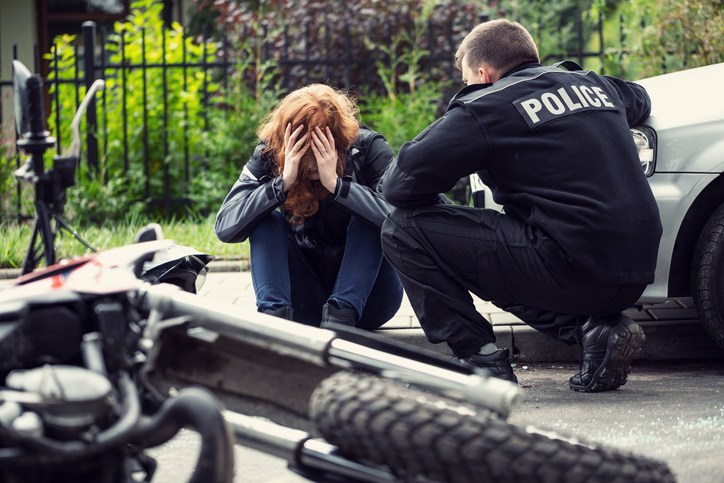 Inspecting a Motorcycle Accident Scene