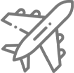 Aeroplane icon on personal injury lawyers' site