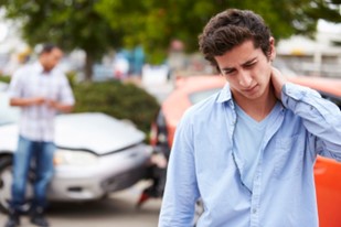 A man is involved in a car accident in Las Vegas, NV