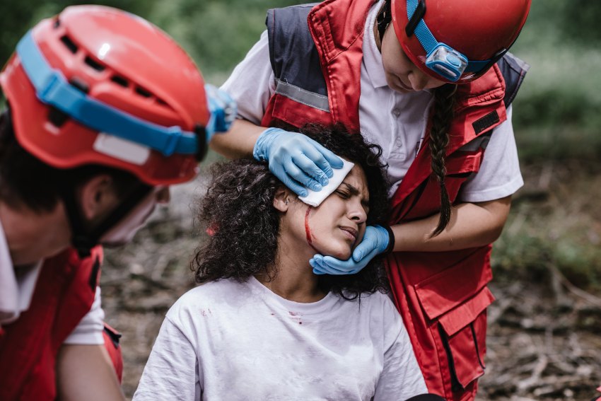 Catastrophic injury victim receiving emergency medical care in Las Vegas, NV